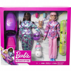 Barbie HGM75 Winter Sports Playset Dolls - სათამაშო ბარბის თოჯინა აქსესუარებით