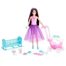 Skipper Doll And Nurturing Playset ბარბის თოჯინა აქსესუარებით