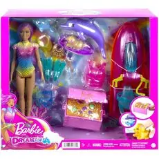 Barbie Dreamtopia HBW90 Doll with Jet Ski, Pets and Water Accessories - ბარბის სათამაშო თოჯინა