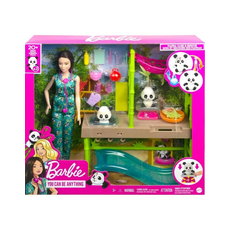 BARBIE PANDA CARE AND RESCUE PLAYSET WITH COLOR-CHANGE HKT77 - ბარბის თოჯინა აქსესუარებით