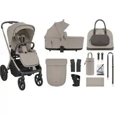 KikkaBoo Goya Platinum Champagne 3 in1 - საბავშვო ეტლის კომპლექტი