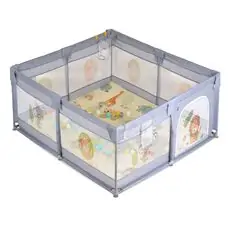 Moni Playpen GameZone 120*120 with accessories grey - მანეჟი