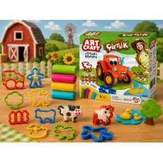 Dede 03558 ART CRAFT FARM DOUGH SET 200 GR საბავშვო პლასტელინების ნაკრები