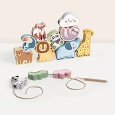 TOOKYTOY Lacing Animals-ძაფზე ასაწყობი ცხოველები