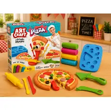 Dede 03555 ART CRAFT PIZZA DOUGH SET 200 GR საბავშვო პლასტელინების ნაკრები