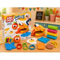 Dede 03557 ART CRAFT KITCHEN DOUGH SET 200 GR საბავშვო პლასტელინების ნაკრები