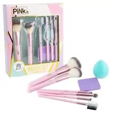Pink it Brush Set - საბავშვო კოსმეტიკის ფუნჯის ნაკრები