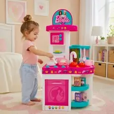 Barbie Kitchen with Light and Sound - ბარბის ფუნქციური სათამაშო სამზარეულო