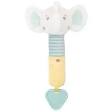 KikkaBooSqueaker toy with teether Elephant Time - განსავითარებელი სათამაშო ღრძილების მასაჟორით