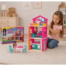 Dede LOLA'S HOUSE 3 FLOORS სათამაშო თოჯინის სახლი 03662