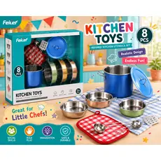 Stainless Steel Cooking Tools Toy Set -  სათამაშო სამზარეულოს აქსესუარები