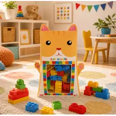 Mini Blocks in a Cat Box - ასაწყობი კუბიკები