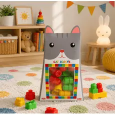 Mini Blocks in a Cat Box - ასაწყობი კუბიკები