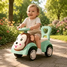 Ride On Monkey Car Light Green - გადასაჯდომი მანქანა