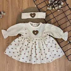 Cocoa Hearts Dress Set - საბავშვო კაბის კომპლექტი