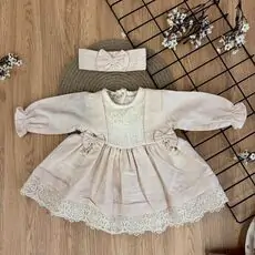 Ivory Lace Dress Set - საბავშვო კაბის კომპლექტი