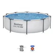 Bestway 56408 Steel Pro Max Round Frame With Cartridge Filter კარკასული აუზი კარტრიჯული ფილტრით
