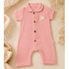 Pink Blossom Romper - ჩვილის რომპერი