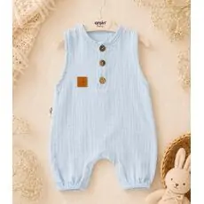 Sky Linen Romper - ჩვილის რომპერი