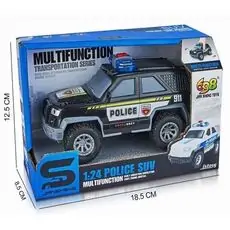 Police Jeep With Light And Sound Black - სათამაშო პოლიციის მანქანა განათებით და ხმოვანი ფუნქციით