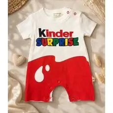 Kinder Surprise Romper Red - ჩვილის რომპერი