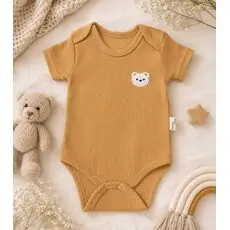 Big Bear Bodysuit Caramel - ჩვილის ბოდე