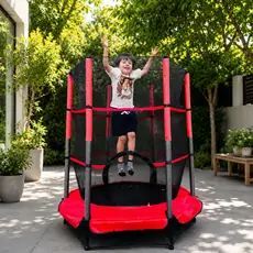 Metal & Plastic Trampoline 140cm 5FT Red - ბატუტი
