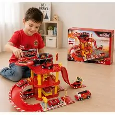 Fire Track With Cars - სათამაშო სახანძრო ტრასა მანქანებით