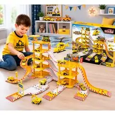 Engineering Track With Cars And Helicopter - სათამაშო საინჟინრო ტრასა მანქანებით და ვეტმფრენით