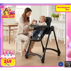 Moni High chair Rico Black - საკვები სკამ-მაგიდა