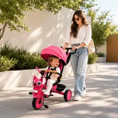 Stitch Tricycle Rose With Music And Light - სასეირნო ველო-ეტლი