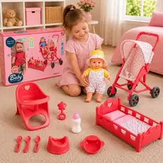 Baby Doll With Newborn Accessories - სათამაშო თოჯინა აქსესუარებით