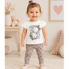 Twin Girls 2 In 1 Set Beige - საბავშვო ორეული
