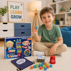 Dices Tower Stacking Toy - ინტერაქტიული სამაგიდო თამაში