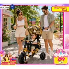 Makani Tricycle Giovi Yellow საბავშვო ველო-ეტლი