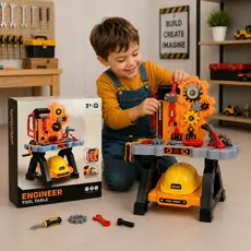 TOOL TABLE WITH ENGINEERING CAP 8029 სათამაშო ინსტრუმენტების ნაკრები