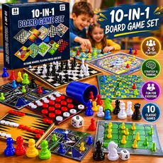 Board Game 10 in 1 Set  - სამაგიდო თამაშების ნაკრები