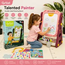 Artist Drawing Board Talented Painter Double-Faced საბავშვო ორმხრივი სახატავი დაფა