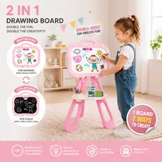 Artists Drawing Board Double-Faced Pink საბავშვო ორმხრივი სახატავი დაფა