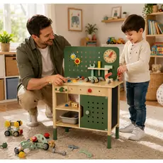 Wooden Tool Set And Accessories - საბავშვო ხის ხელსაწყოების ნაკრები