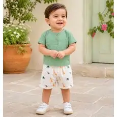 Zoo Animals  2 In 1 Set Green - საბავშვო ორეული