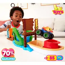 Hot Wheels Monster Trucks HGV14 Swamp Attack Playset - Colour Changing Truck - ჰოთ ვილსის ტრასა