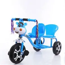 Tricycle Momo Blue With Extra Seat - სამთვლიანი ველოსიპედი დამატებითი სკამით