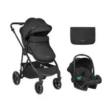 KikkaBoo Jean 3 In 1 Black - საბავშვო ეტლის კომპლექტი