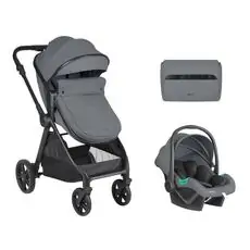 KikkaBoo Eloe 3 In 1 Dark Grey - საბავშვო ეტლის კომპლექტი