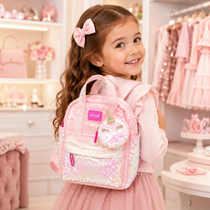 Girabrilla Puffer Mini Backpack Pink - საბავშვო ზურგჩანთა