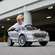 Mercedes Benz Painting Silver/Grey - ელექტრო მანქანა კაუჩუკის საბურავებით