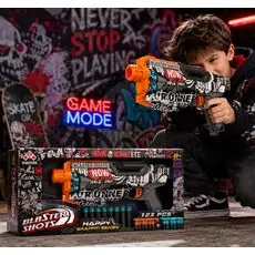 Graffiti Soft Bullet Blaster - სათამაშო გრაფიტის დიზაინის ქაფის ტყვიებიანი თოფი