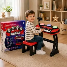Musical Piano With Light And Microphone - სათამაშო პიანინო მიკროფონით და განათებით