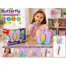 Butterfly Microphone With Light - სათამაშო მიკროფონი